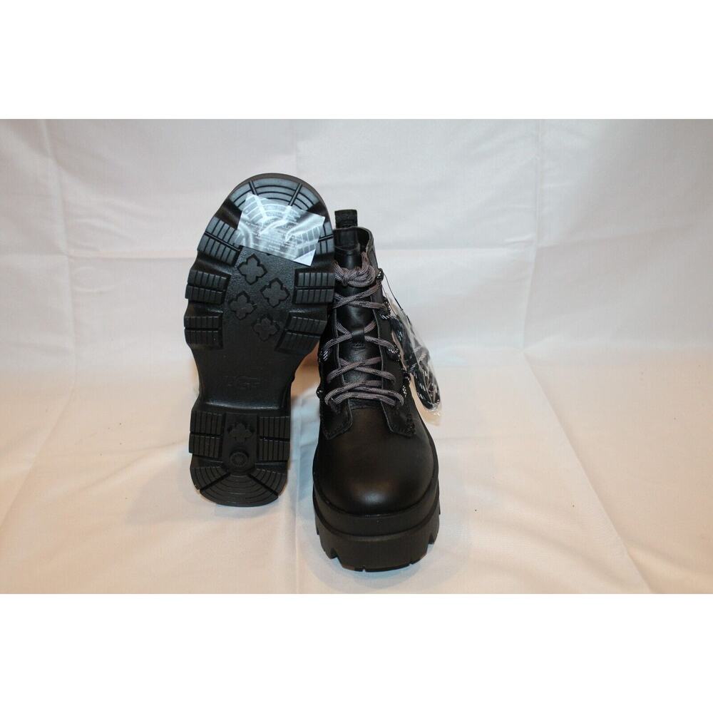 UGG WOMEN'S BRISBANE SUEDE LACE‎ UP PLATFORM WATERPROOF BOOTS BLACK NEW - Picture 8 of 10